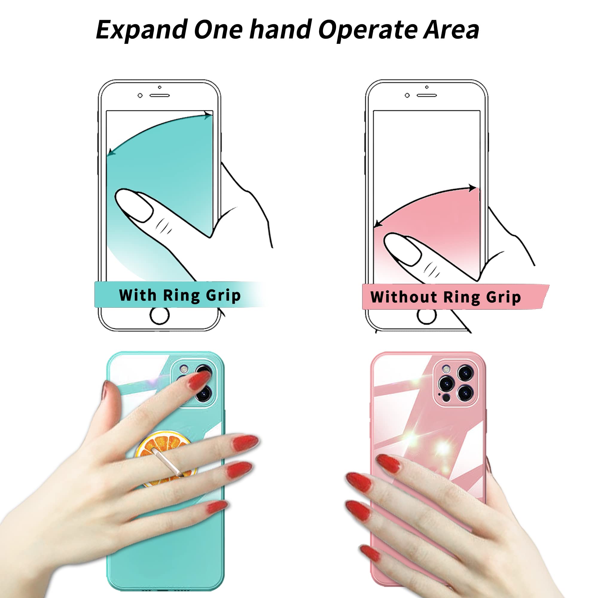 Fruit Orange Phone Holder Ring Grip - Adjustable Finger Ring Stand for Cell Phones & Tablets | Perfect for Hands-Free Viewing, Gaming, and Video Calls