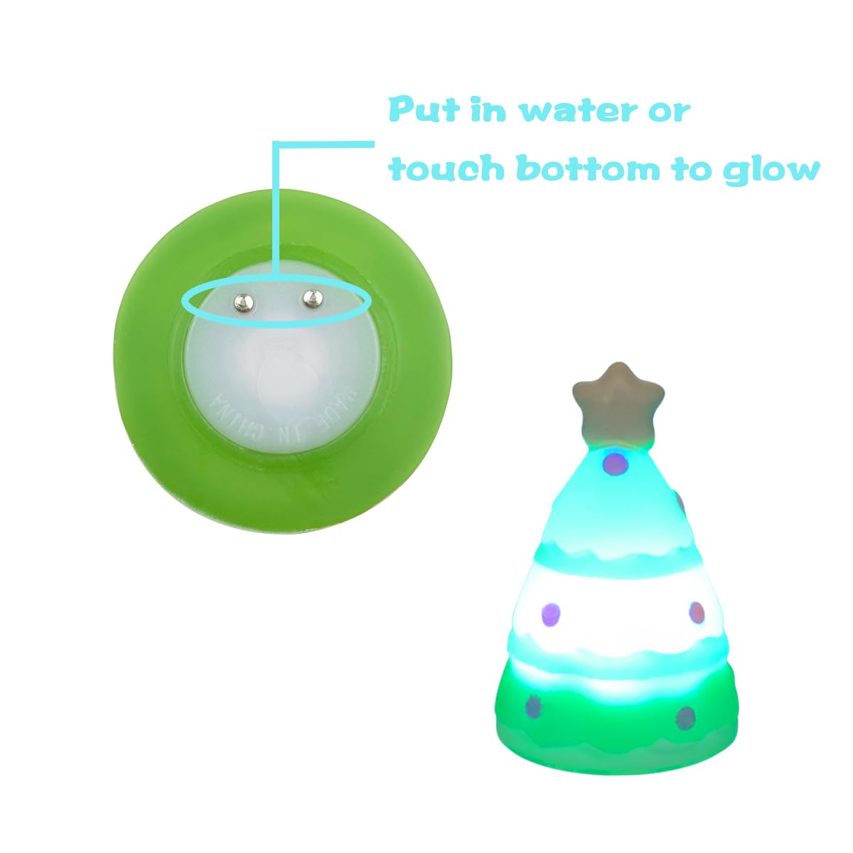 Jofan 6 Pack LED Christmas Bath Toys for Kids & Toddlers - Light Up Bathtub Toys for Boys & Girls - Stocking Stuffers, Party Favors & Holiday Gifts (Perfect for Christmas Bath Time Fun & Festive Decorations)