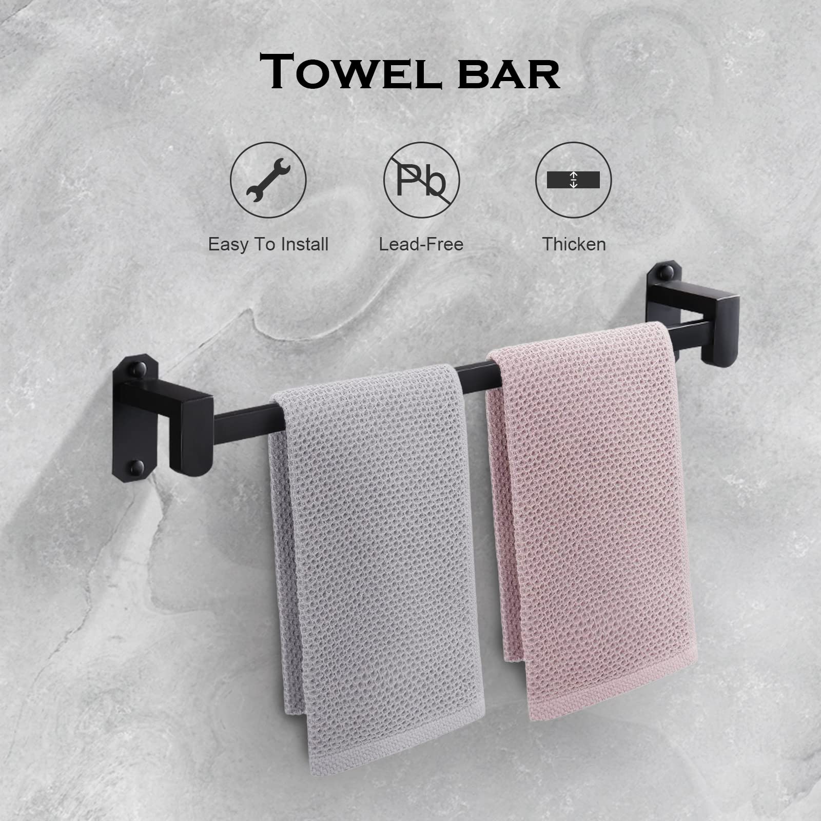 8-Piece Modern Bathroom Accessory Set - 24