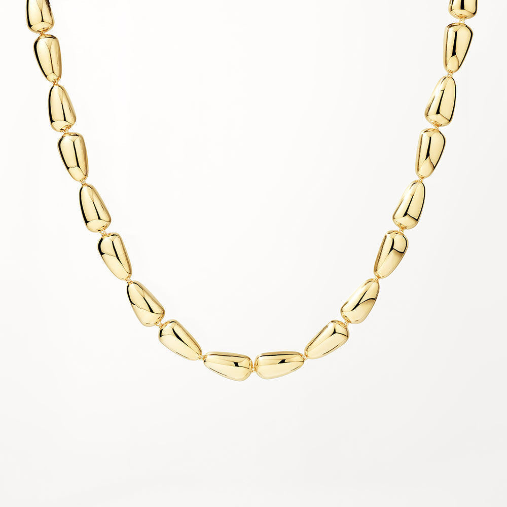 Gold Drop Dome Chain Necklace for Women - Elegant Layering Jewelry for Everyday Wear, Date Nights & Special Occasions