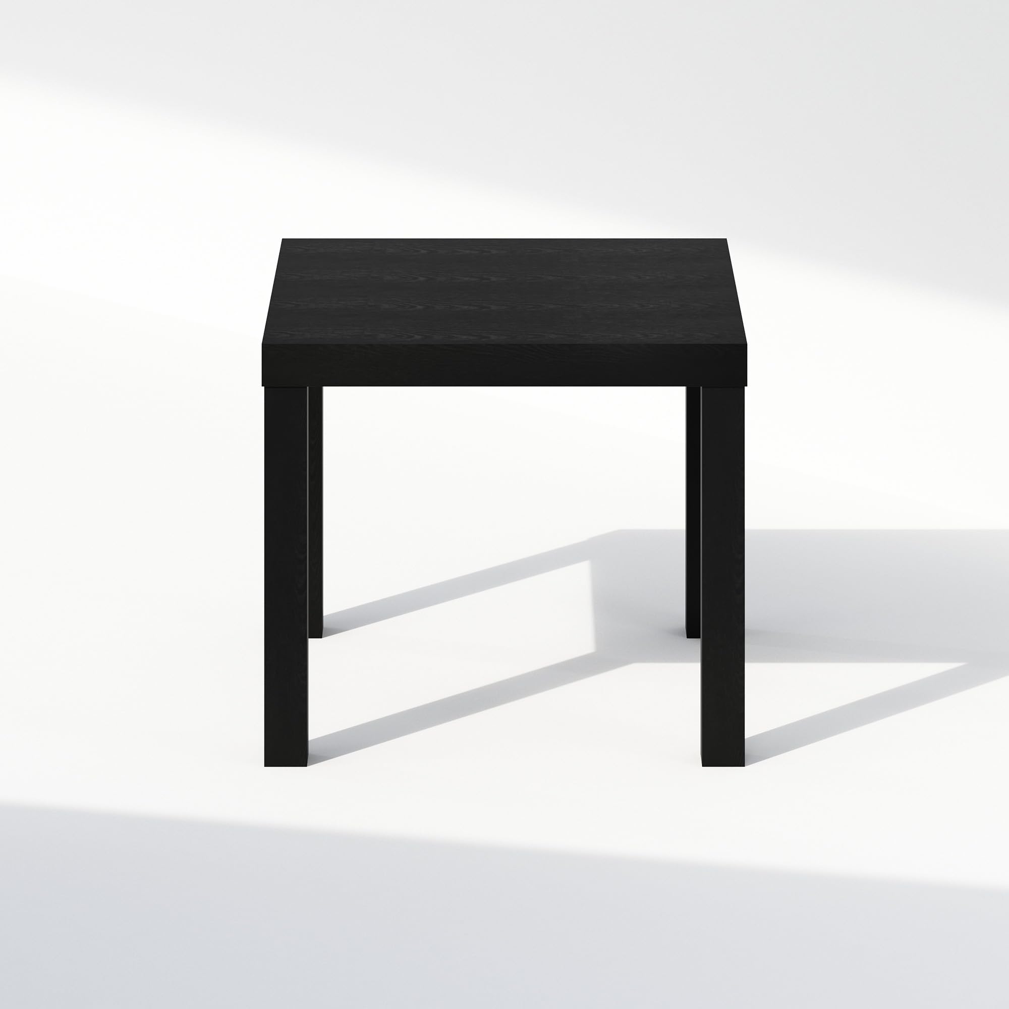 Furinno Simple Square Coffee Table - Black End Table for Living Room, Bedroom, or Office - Sturdy & Stylish Side Table for Home Decor