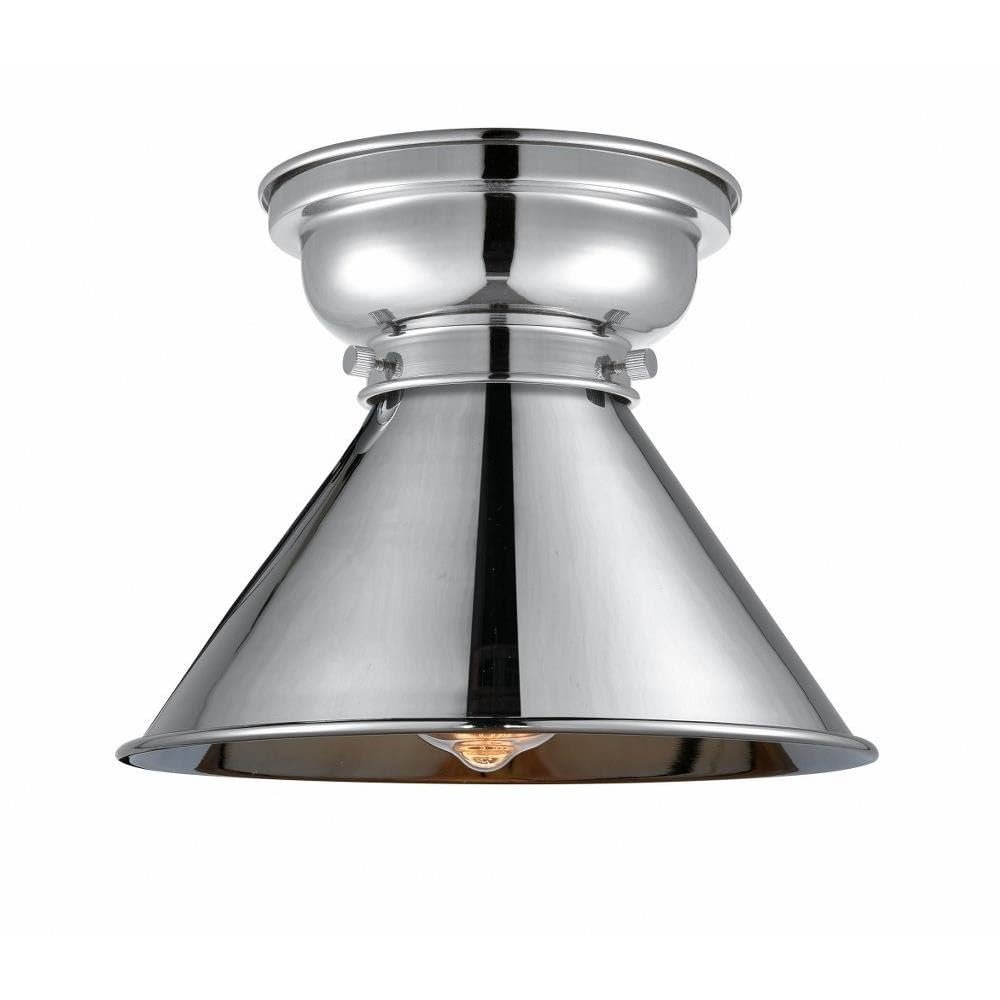 Innovations 623-1F-PC-M10-PC Briarcliff 1 Light 10 Inch Flush Mount Ceiling Light Fixture in Polished Chrome - Perfect for Bedroom, Hallway, and Entryway Lighting