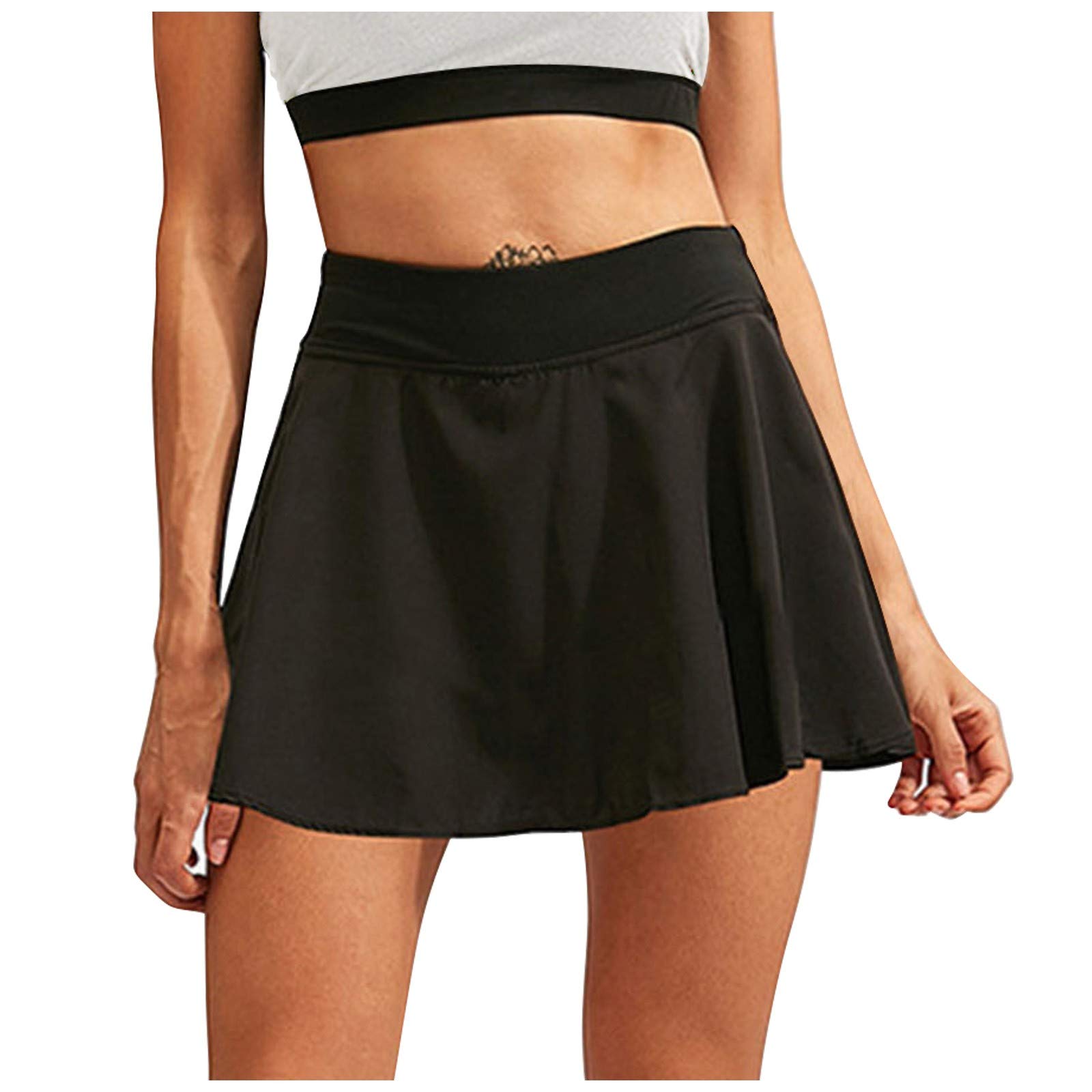 Women's High Waisted Pleated Athletic Skort - Gym, Tennis, Workout & Skating Shorts with Built-in Shorts | Cute & Comfortable Skirt for Running, Yoga & Casual Wear