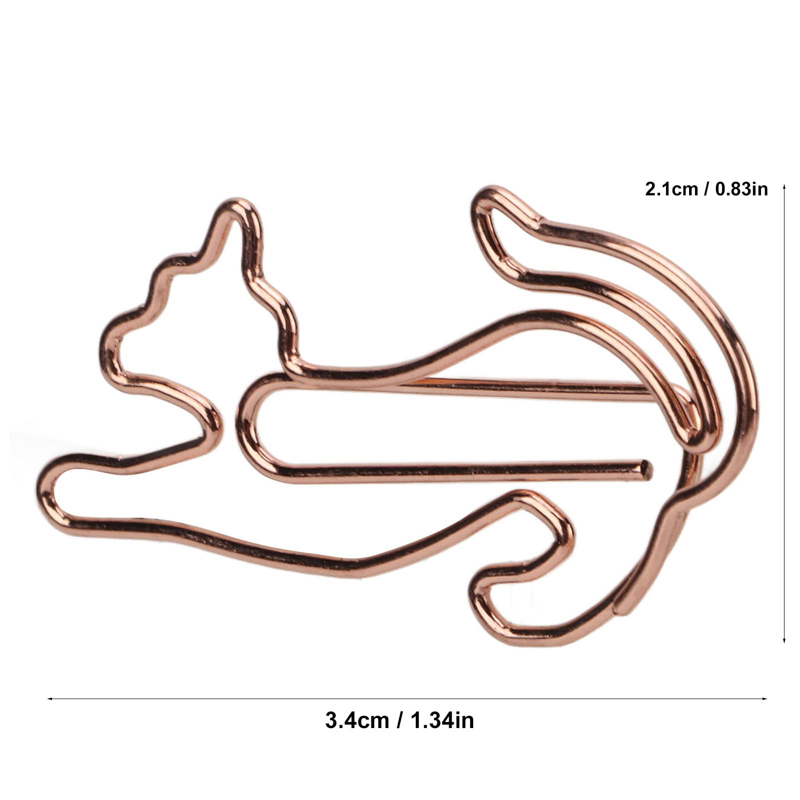 Cute Cat Shaped Paper Clips - Rustproof Durable Metal Office Supplies for Memos, Notes & Documents | Perfect for School, Office & Home Organization