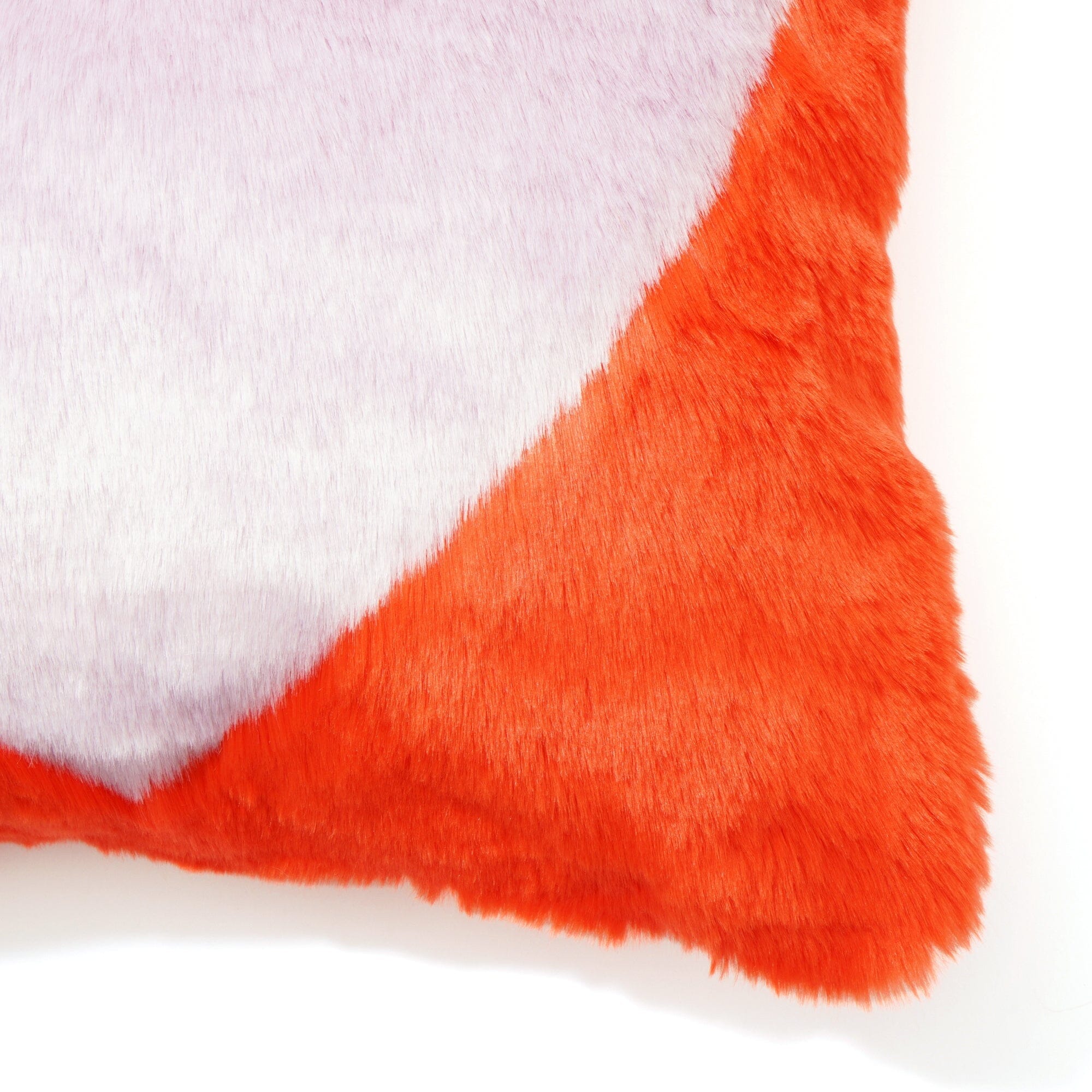 Premium Faux Fur Cushion Cover 18x18 Inches - Soft Red and Pink Throw Pillow Case for Sofa, Bed, Living Room Decor - Cozy Home Accessories