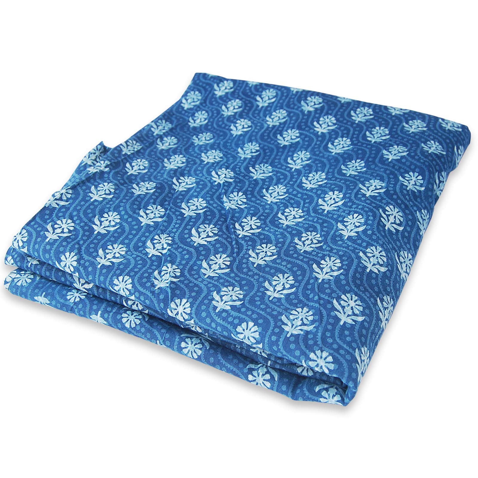 Handmade Jaipur Printed Cotton Fabric - Soft Indian Cotton Fabric by The Yard for Summer Dresses & Kurtis | Traditional Jaipuri Block Print | 20 Yards | Perfect for DIY Clothing, Home Decor & Craft Projects