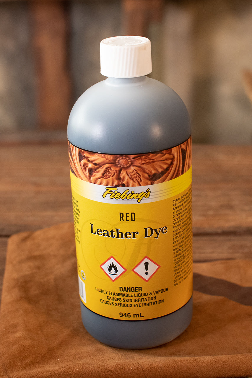 Fiebing's Professional Leather Dye - 32 oz (946 ml) Bottle - Rich Red Color for Leather Crafting, Shoes, Bags & Furniture Restoration - Premium Quality Leather Dye for DIY Projects & Professional Use