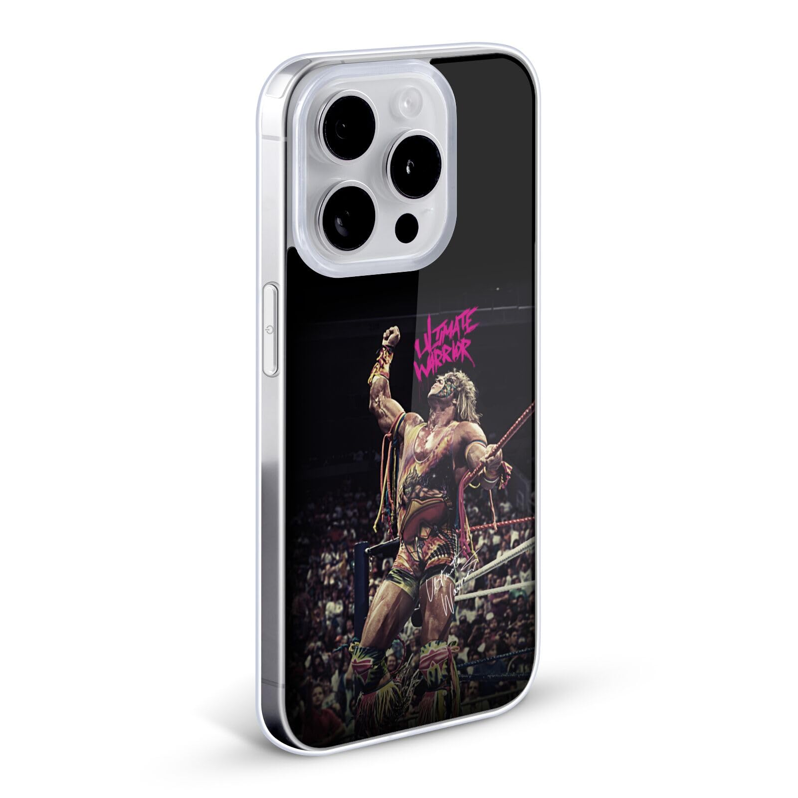 Officially Licensed WWE Rope Pose Ultimate Warrior Soft Gel Case for Apple iPhone 12 & iPhone 12 Pro - Durable Protection with Stylish Wrestling Design, Perfect for WWE Fans and iPhone Users