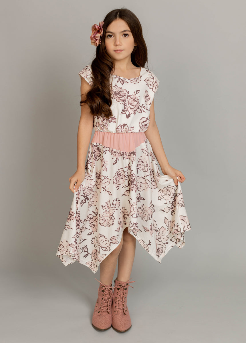 Fenlie Cream Boho Floral Dress - Elegant Summer Maxi Dress for Beach, Wedding & Vacation