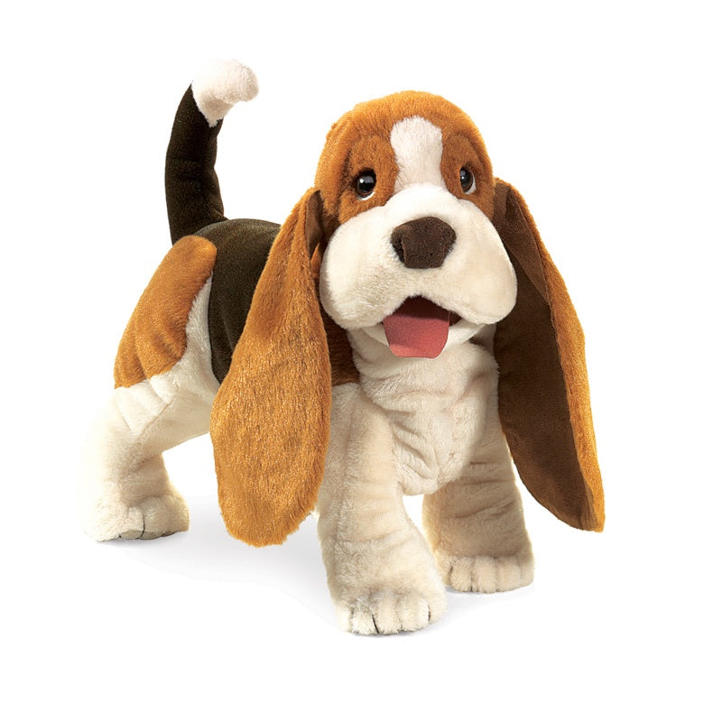 Adorable Basset Hound Puppet - Realistic Hand Puppet for Kids & Storytelling | Perfect for Puppet Shows, Classroom Activities & Family Fun