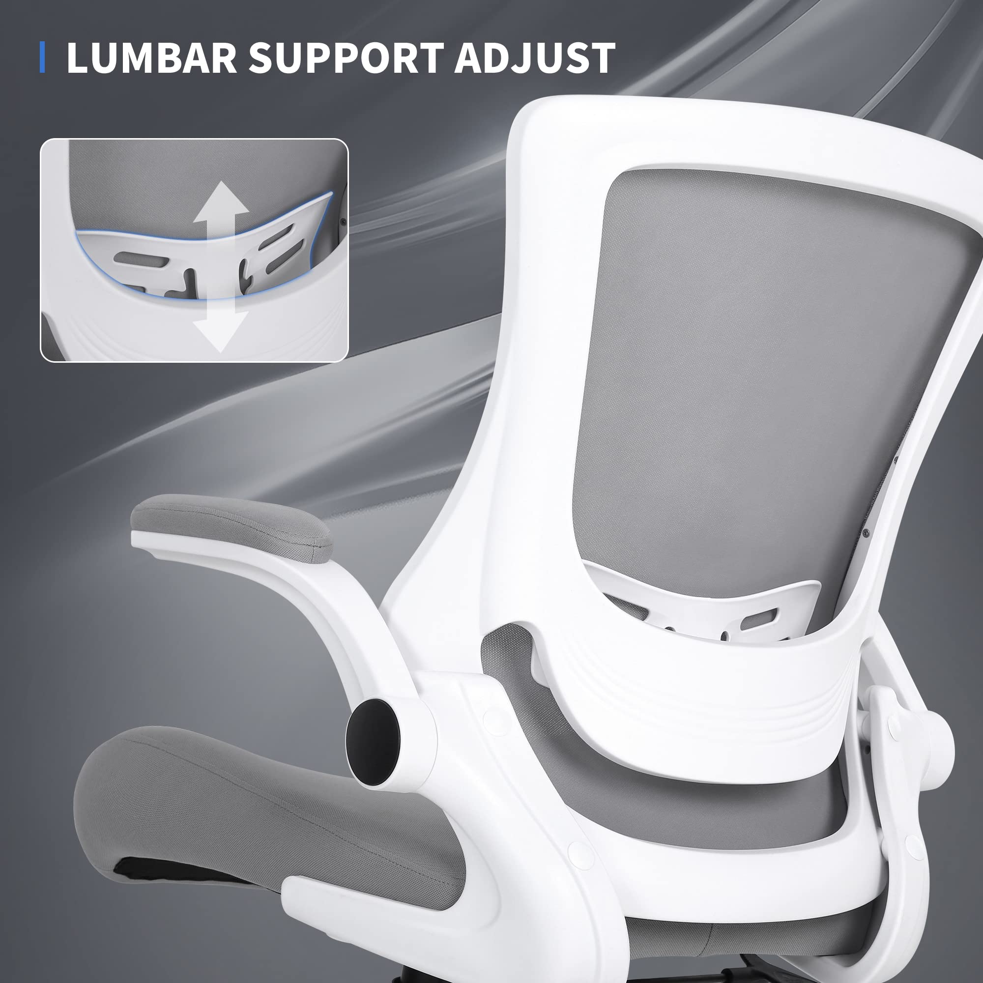 Misolant Adjustable Height Drafting Chair - Ergonomic Office Chair for Standing Desks with Foot Ring - Fabric High Stool for Counter Height Workstations - Perfect for Artists, Architects & Home Office Use