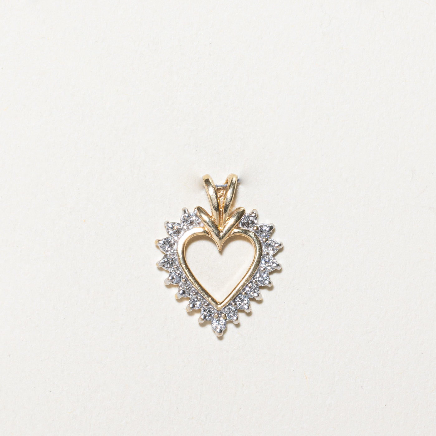 0.20ctw Diamond Heart Pendant Necklace for Women - Elegant 14K White Gold Valentine's Gift for Her | Perfect for Anniversaries, Birthdays & Romantic Occasions