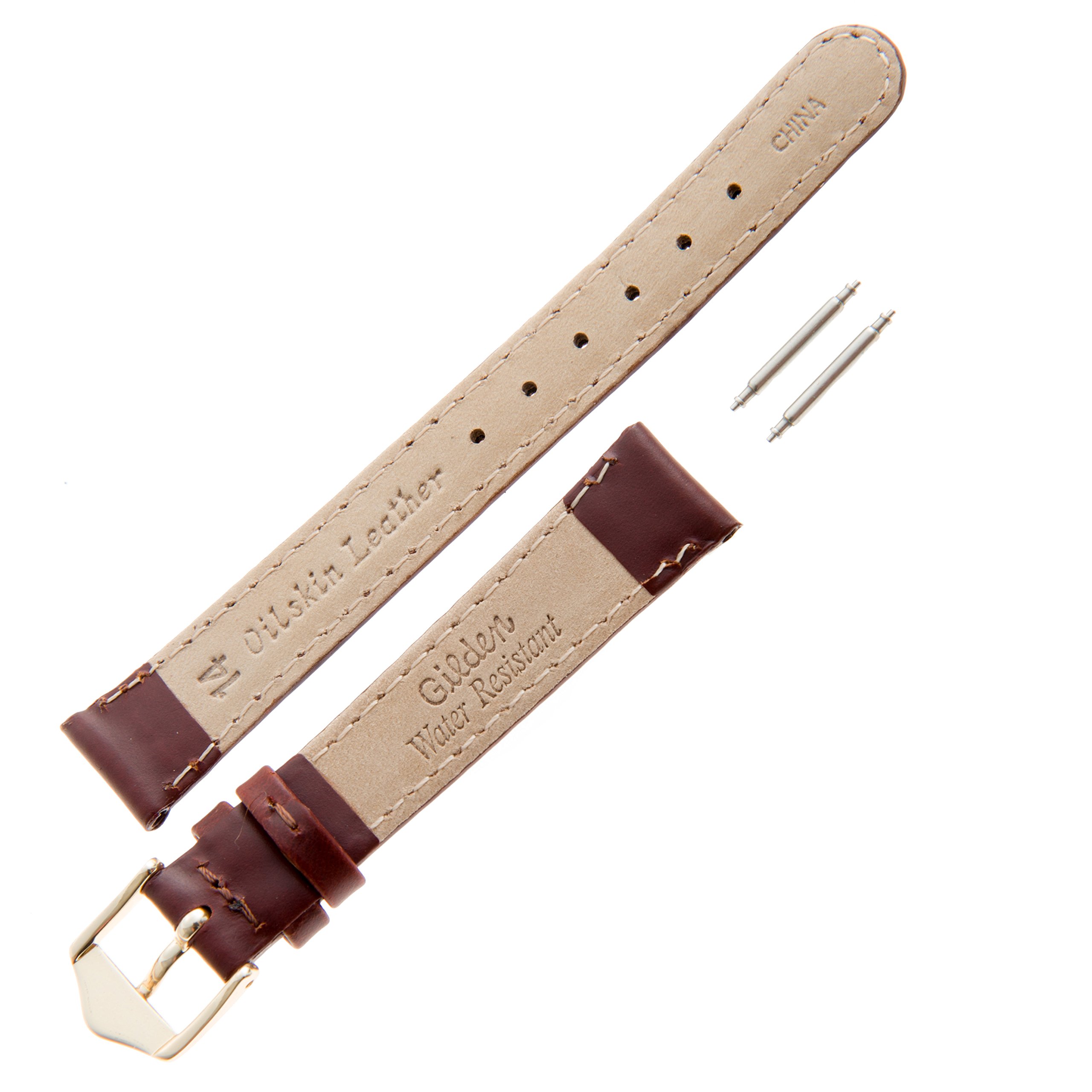 Waterproof 10-14mm Oilskin Leather Watch Band for Women - Durable Replacement Strap for Dress Watches, Casual Wear & Outdoor Activities