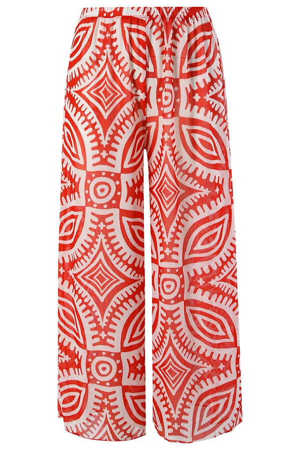 Stylish Printed Swimsuit with Elastic Waist Pants - Trendy Beachwear for Women | Perfect for Pool Parties, Vacations & Summer Outfits