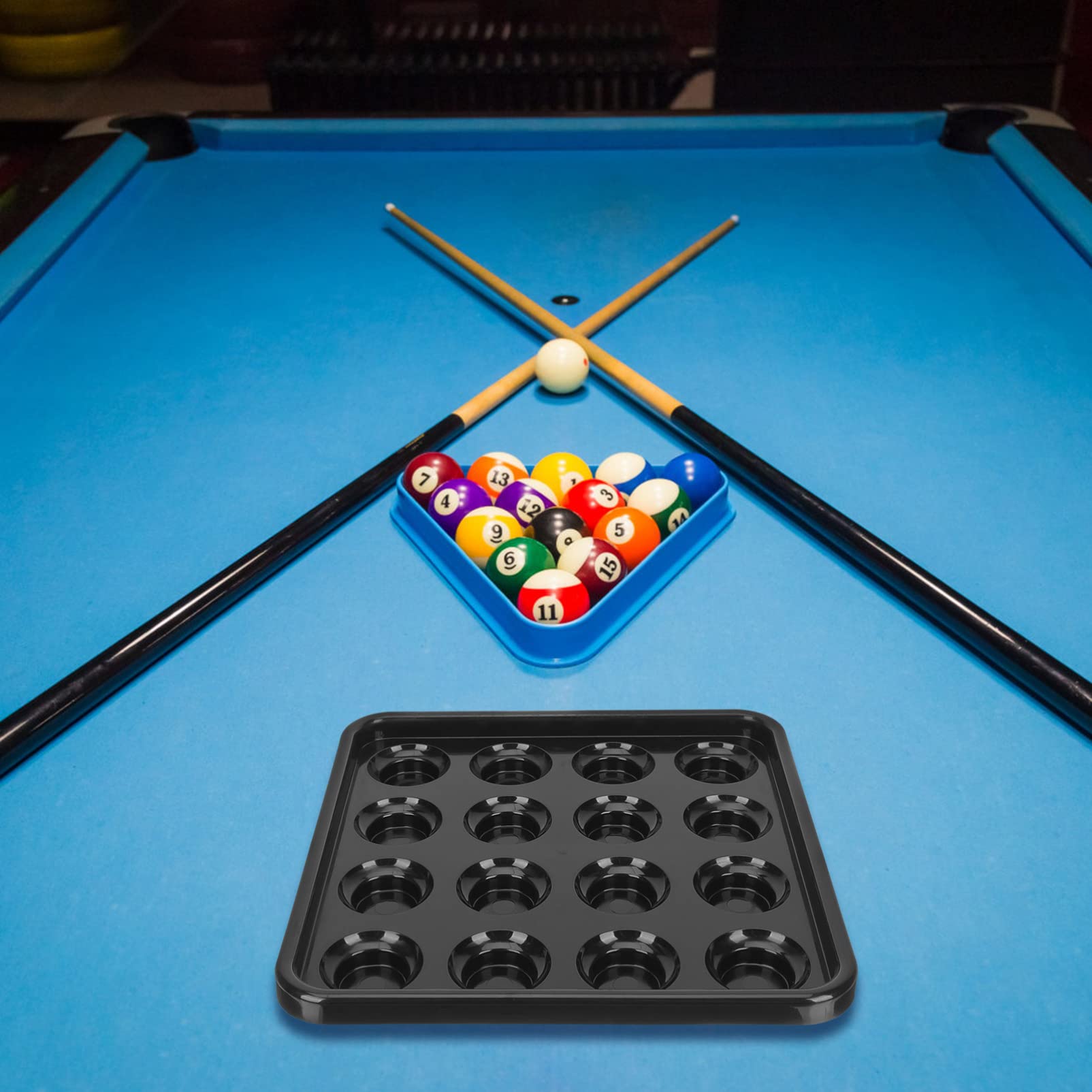 BESPORTBLE Billiards Tray - Plastic Pool Table Accessory for Storage & Organization | American Style Billiard Holder, Rack & Decorate | Perfect for Home Game Rooms & Bars