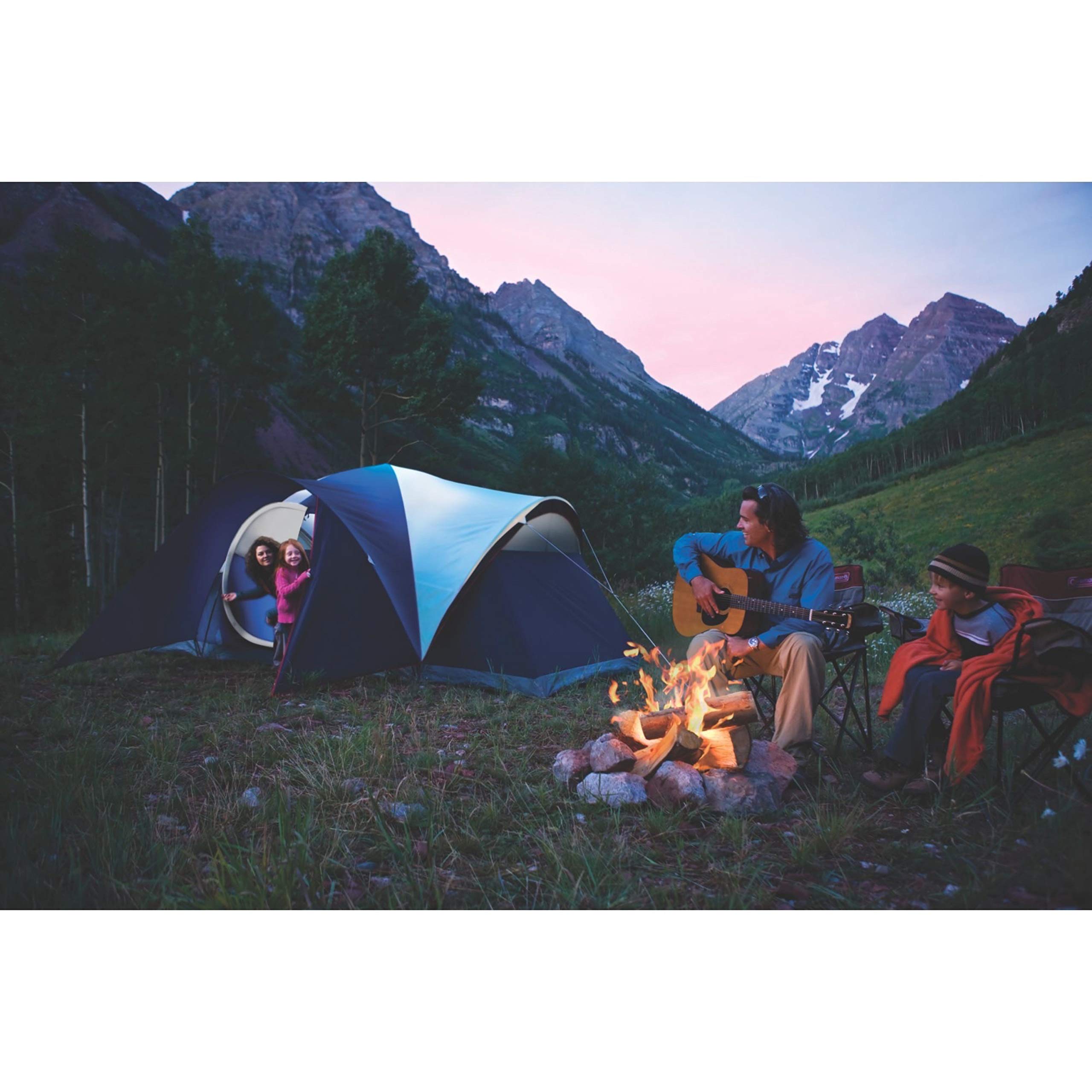 Coleman Elite Montana 8-Person Weatherproof Camping Tent with LED Lighting System (3 Settings), Rainfly & Air Vent - Perfect for Family Outdoor Adventures, Backpacking & Music Festivals