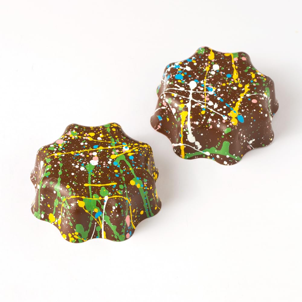 DECORA 0050072 Chocolate Flower Silicone Mold - 75mm Base Diameter x 25mm Height - 2 Cup Capacity - Perfect for Baking, Candy Making & DIY Chocolate Decorations