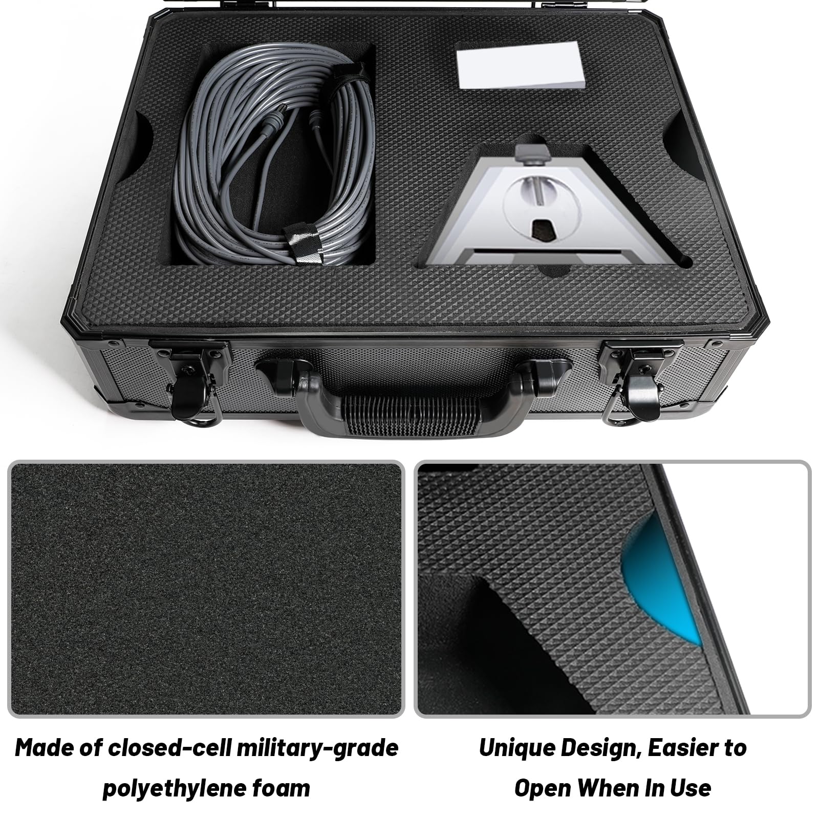 Premium Hard Travel Case for Starlink Mini Dish - Shockproof Protective Storage with Custom Cut Foam | Perfect for Camping, RV Trips & Outdoor Adventures