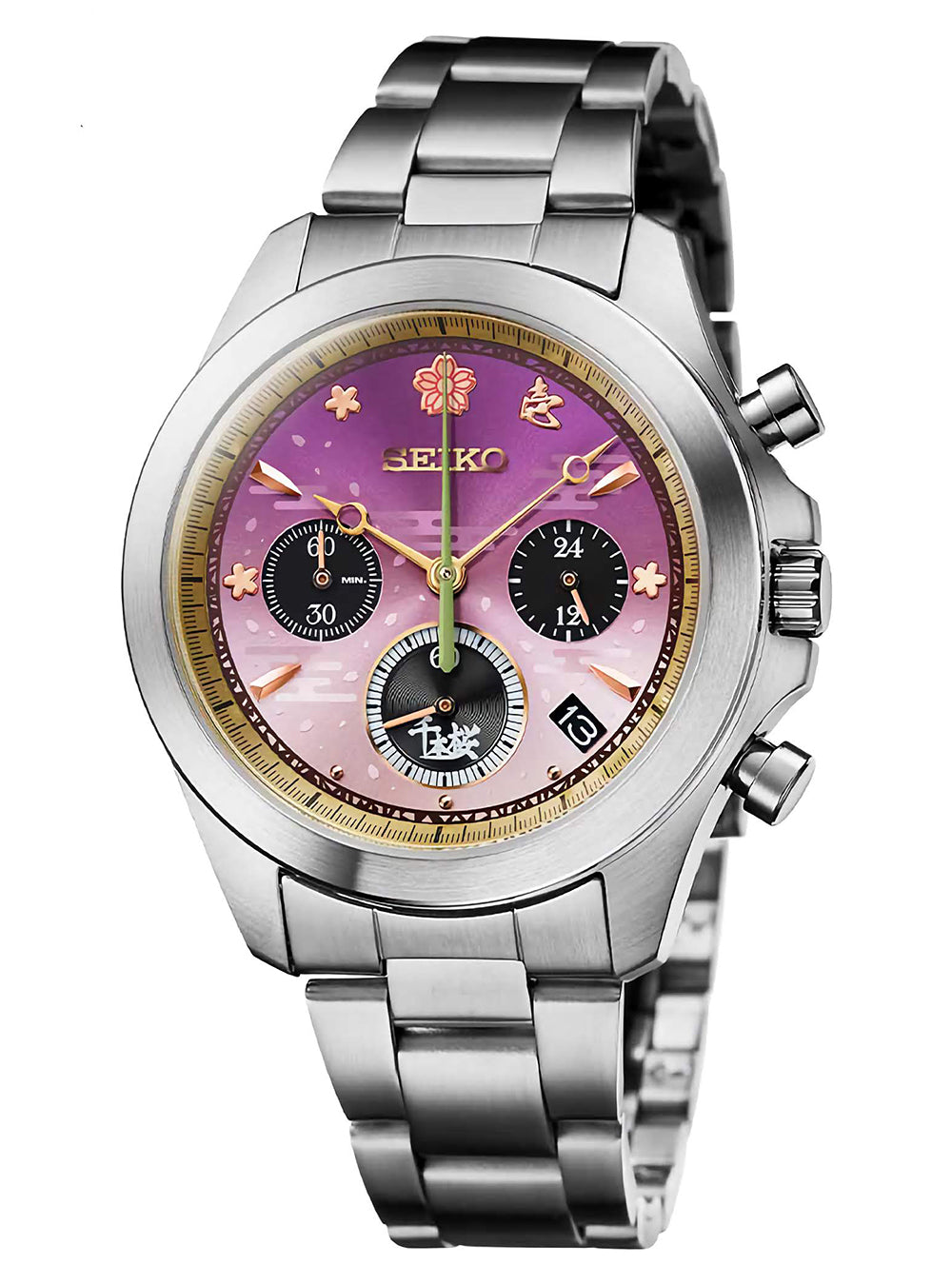 SEIKO x SENBONZAKURA Limited Edition Hatsune Miku Watch - Japanese Made Cherry Blossom Design Collector's Timepiece for Anime Fans & Fashion Enthusiasts | Perfect for Cosplay, Gift Giving & Special Occasions