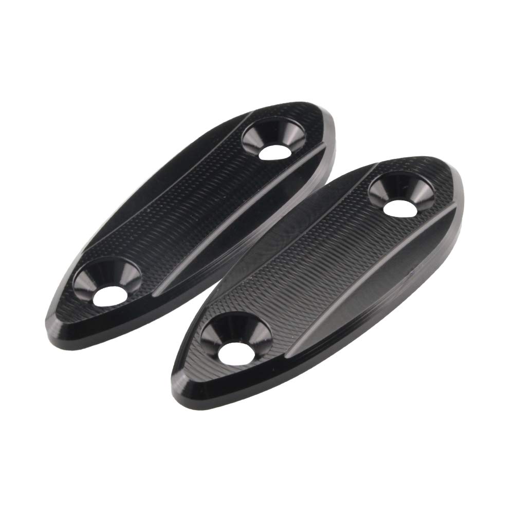 PRO-KODASKIN Motorcycle Rearview Mirror Block Off Plates - Compatible with Kawasaki ZX6R ZX-6R 2009-2015 - Black Mirror Delete Covers - Enhances Sport Bike Aesthetics for Racing or Street Riding