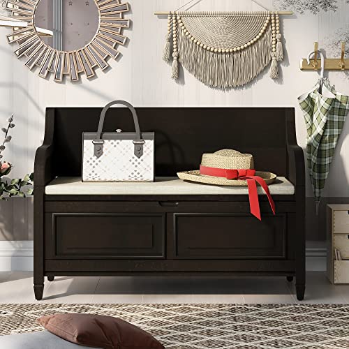 Espresso--multifunctional Storage Bench+5col