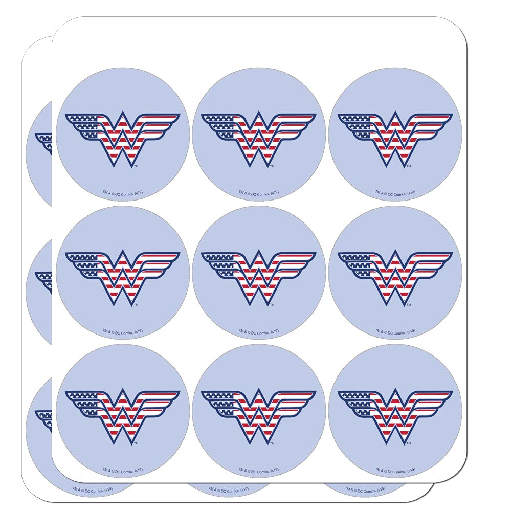Wonder Woman USA American Flag Logo Planner Stickers - Scrapbooking, Calendar & Crafting Supplies for DIY Projects, Journaling & Home Decor