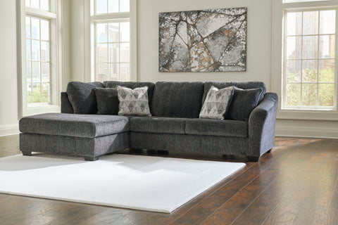 Biddeford Shadow Sofa with Chaise - Modern Sectional Couch for Living Room, Lounge & Relaxation - Comfortable Fabric Upholstery for Home Decor