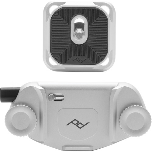 Peak Design Capture V3 Camera Clip with Quick-Release Plate - Silver | Secure & Easy Camera Mount for Hiking, Travel & Outdoor Photography