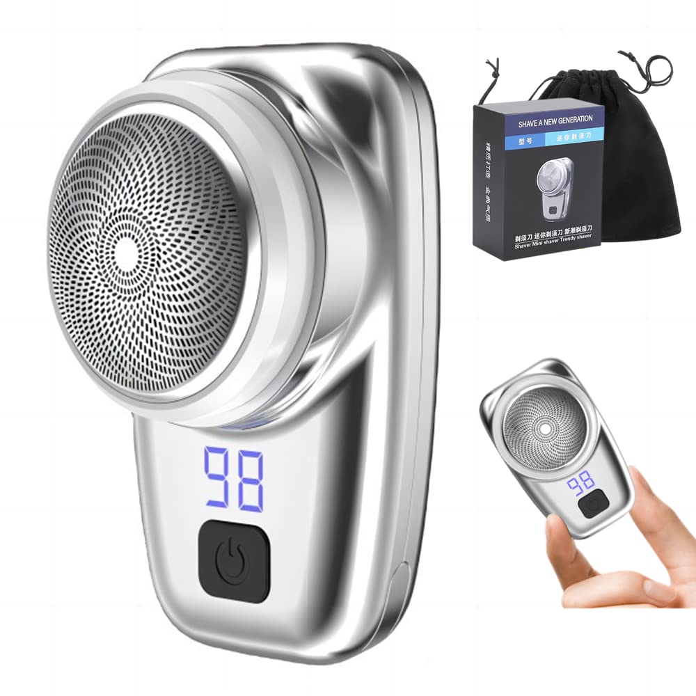 Best Portable Electric Shaver for Men - USB Rechargeable Wet/Dry Mini Shaver - Compact Travel & Car Shaving Kit - Perfect for Business Trips, Gym Bags & Quick Touch-Ups