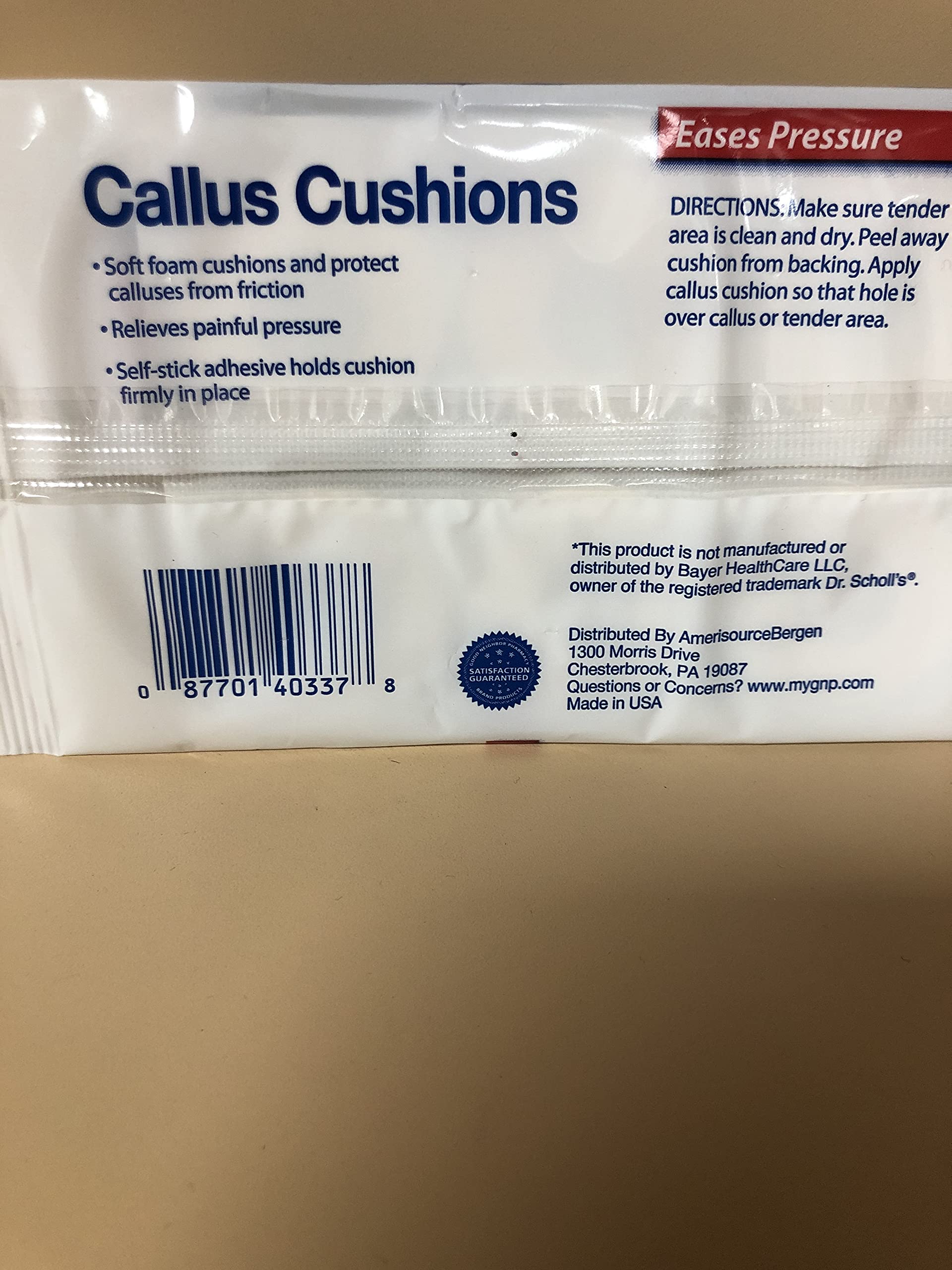 GNP Callus Cushions for Feet - Soft Gel Pads for Corns & Calluses Relief - Comfortable Foot Care Cushions for Daily Use, Walking & High Heels