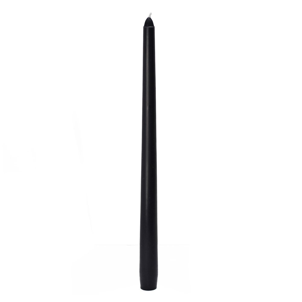 144-Piece 12-Inch Black Taper Candles for Weddings, Dining, and Home Decor – CEZ-084_12