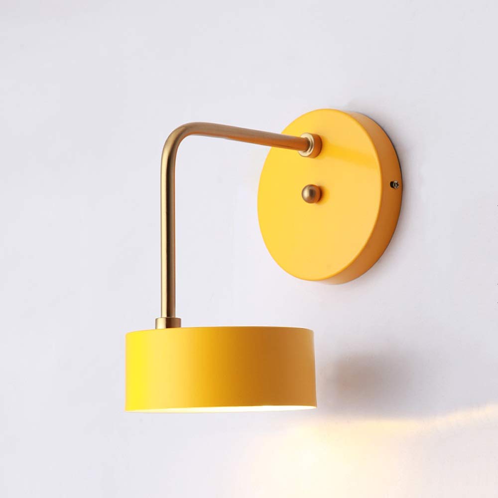 KUXY Macaron Wall Sconce - E27 Lamp Head Wall Light Fixture for Kids Room, Living Room, Dining Room, Hallway & Staircase - Soft Lighting for Nursery Decor, Bedroom Accent & Home Interior Design
