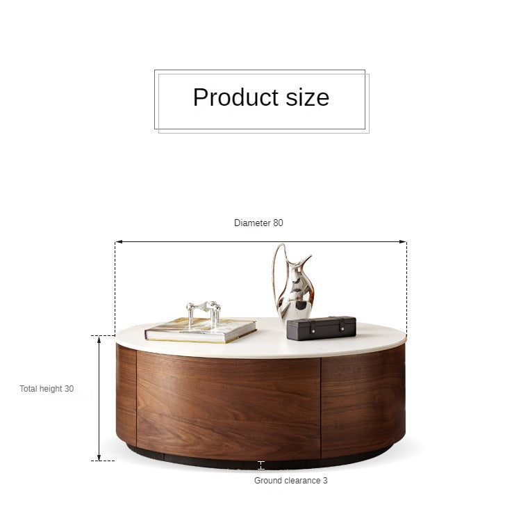 Handcrafted Black Walnut Coffee Table with Natural Slate Top - Perfect for Living Room, Lounge & Modern Home Decor