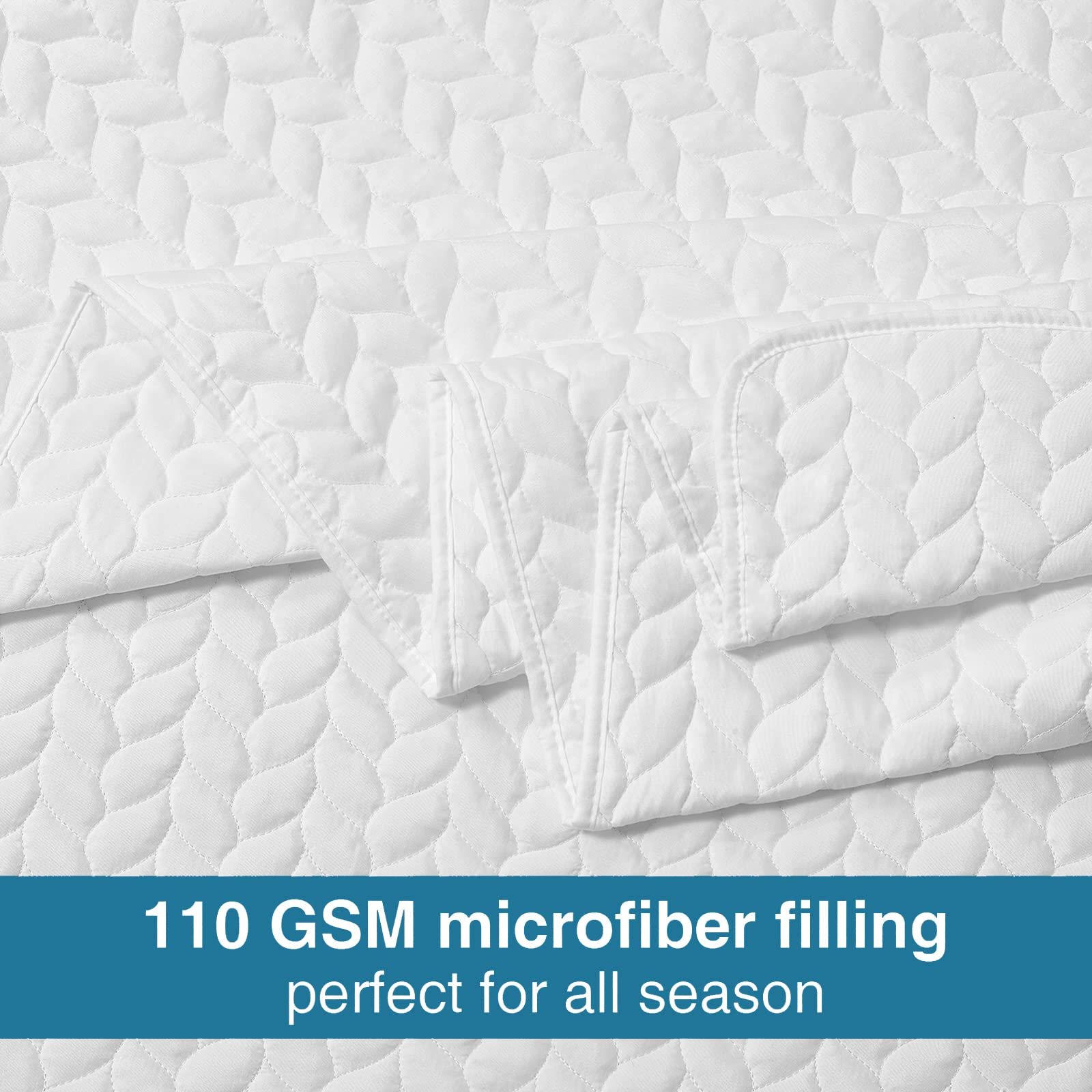 BYSURE Quilt Bedding Set Queen - Lightweight Microfiber Bedspread with Shams for All-Season Comfort
