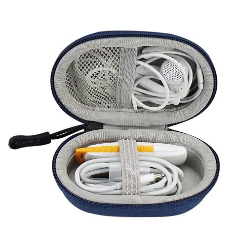 Mini Hard Shell Headphone Case with Hook - Portable Storage Organizer for AirPods/AirPods 2/AirPods Pro - Holds Earbuds, USB Cable & Memory Cards (Grey) - Perfect for Travel, Gym & Daily Commute