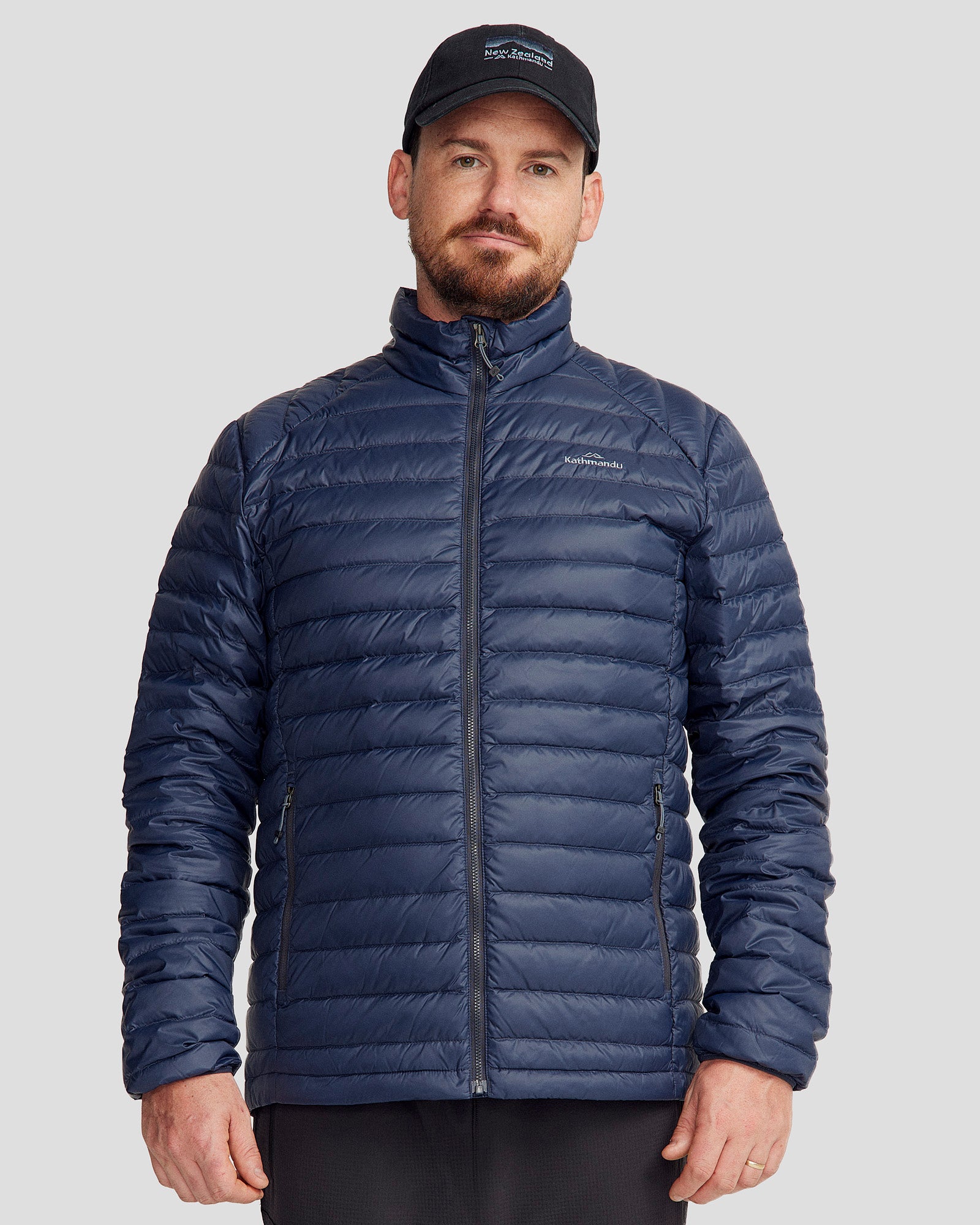 Men's Heli Down Jacket v4 - Lightweight Warm Winter Coat, Waterproof & Windproof, Pure Navy Blue - Perfect for Skiing, Hiking & Outdoor Adventures