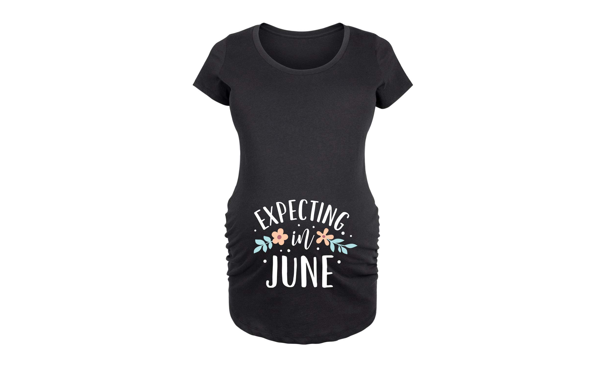 Bloom Maternity Scoop Neck T-Shirt for Pregnancy - Comfortable Maternity Top for Expecting Moms - Perfect for Summer Maternity Wear & Baby Showers