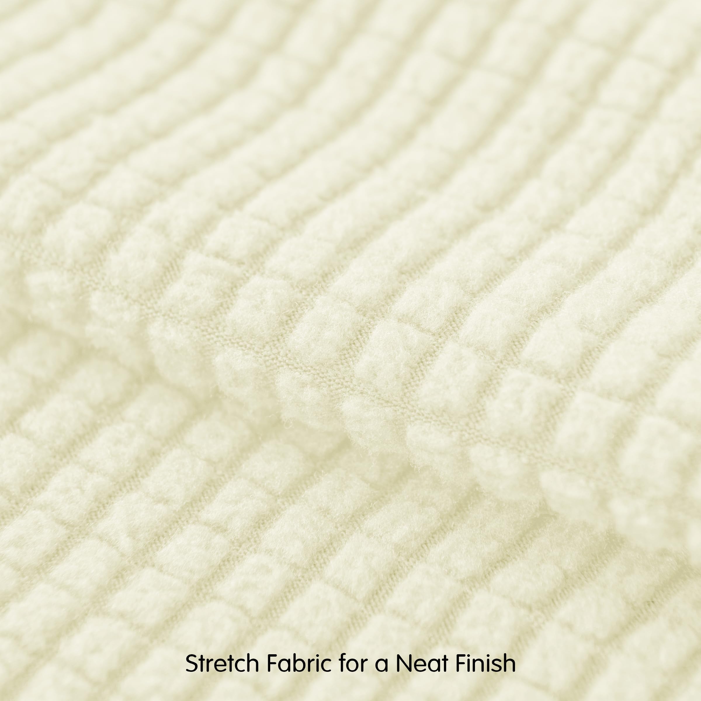 SUBRTEX Stretch Couch Covers - 2-Piece Elastic Spandex Slipcovers for Sofa, Loveseat, RV & Chair Seat Protection (Ivory) | Perfect for Home Decor, Pet Protection & Furniture Renewal