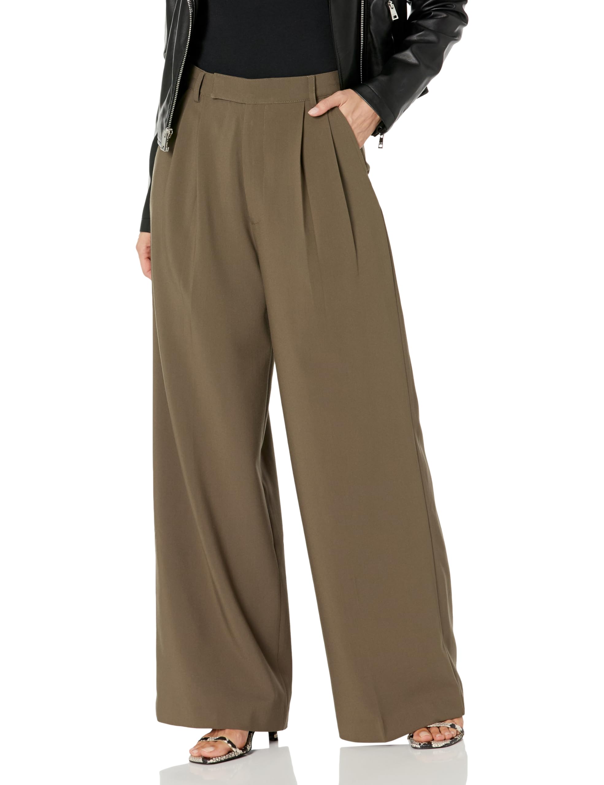 ASTR the Label Women's Mushroom Milani Pants - Stylish High-Waisted Lounge Pants for Casual Wear, Yoga & Home Comfort