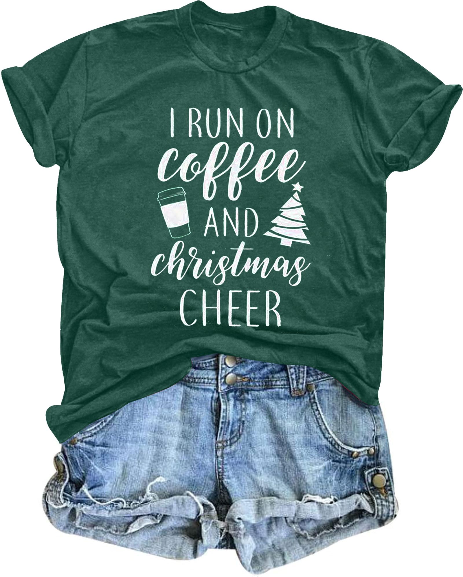 LUKYCILD Women's Christmas Shirts - Festive Holiday Tees for Teachers & Women | Perfect for Christmas Parties, Family Gatherings & Office Celebrations