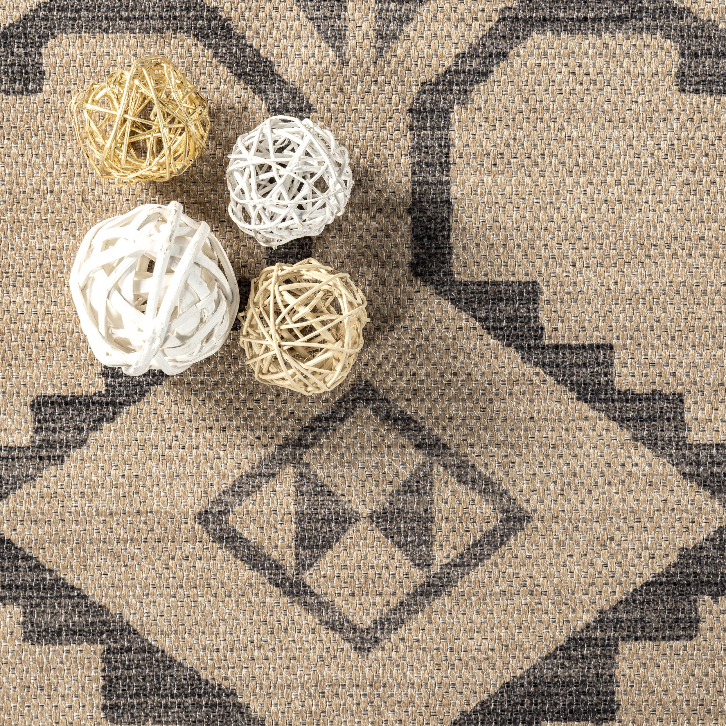 nuLOOM Lauren Liess Audriana Washable Jute Area Rug 8x10 Natural - Perfect for Living Room, Bedroom & Boho Home Decor