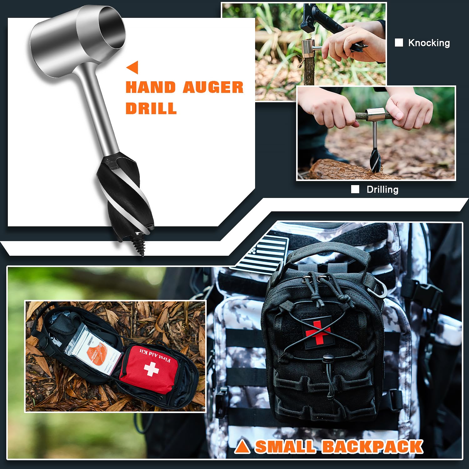 Premium Survival Gear Kit - Emergency First Aid Supplies & Large Durable Camping Backpack for Outdoor Adventures | Perfect for Hiking, Camping, and Wilderness Survival Preparedness