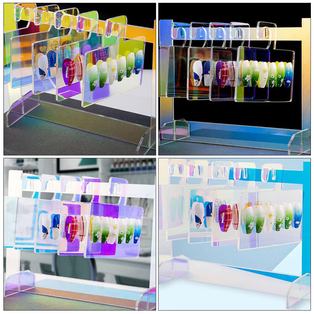 1 Set Magnetic Acrylic Nail Tips Display Stand - Professional Nail Polish Gel Holder for Manicure Practice & Salon Organization | Essential Nail Art Studio Tool for Nail Technicians | Perfect for Salons, Home Practice & Nail Art Studios