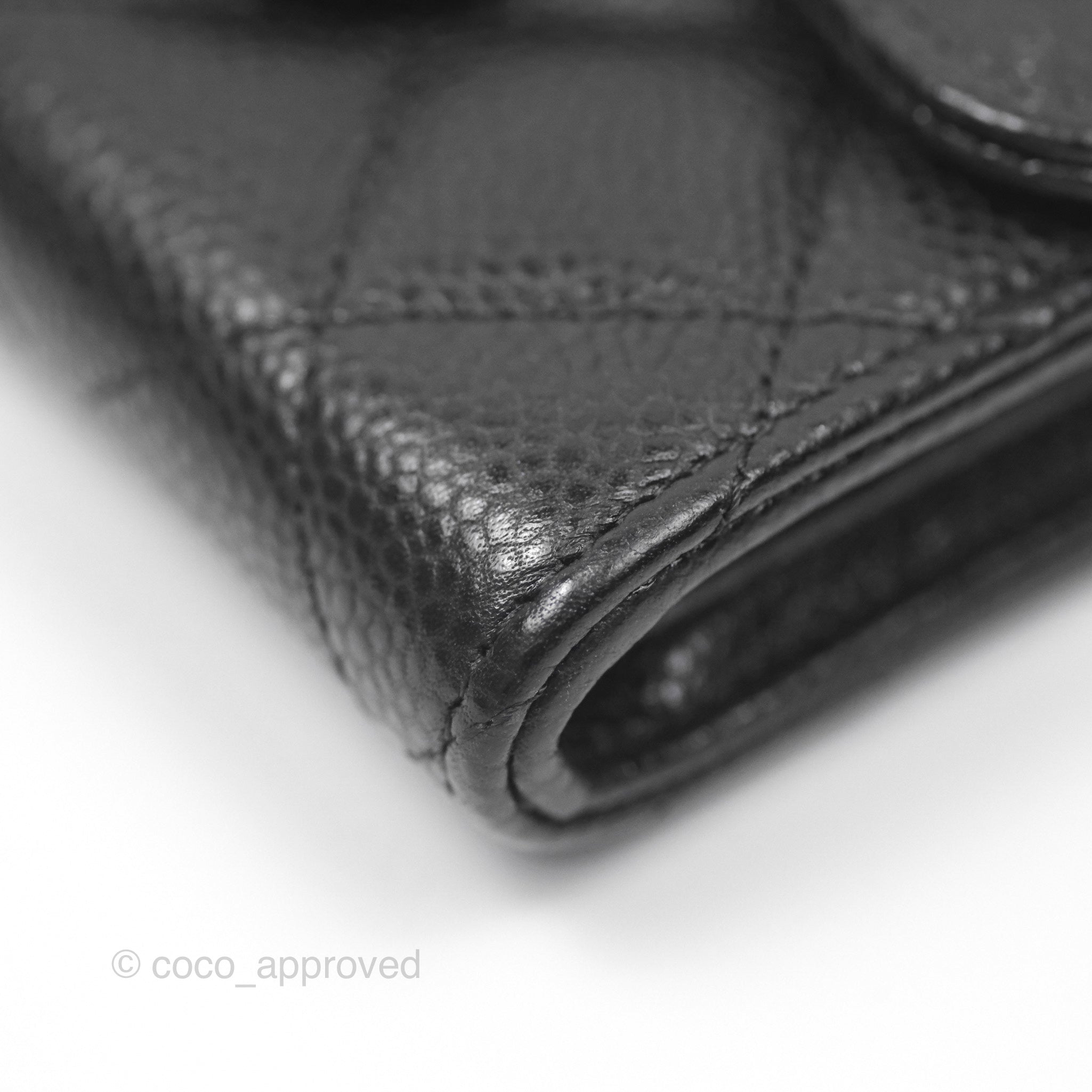 Chanel Caviar Quilted Flap Card Holder Wallet in Black with Gold Hardware - Perfect for Everyday Luxury & Gift Giving