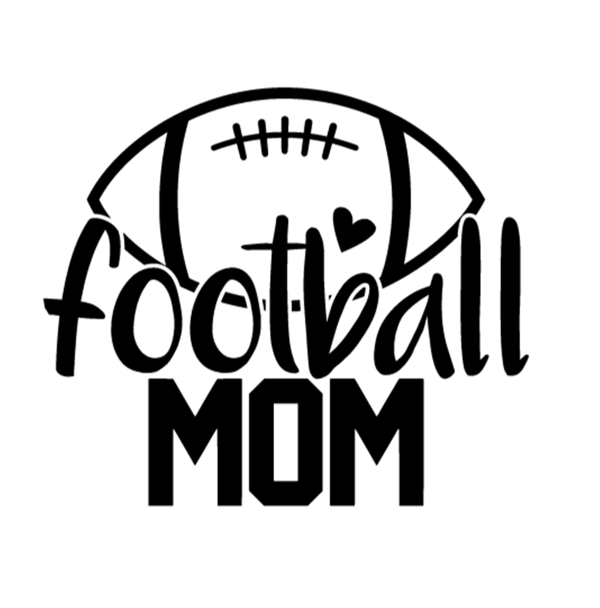 Football Mom Iron-On Decal - Custom HTV Heat Transfer Vinyl for Hoodies, T-Shirts & DIY Crafts (Multiple Sizes/Colors) - Perfect for Game Day Decorations, Team Spirit & Personalized Gifts