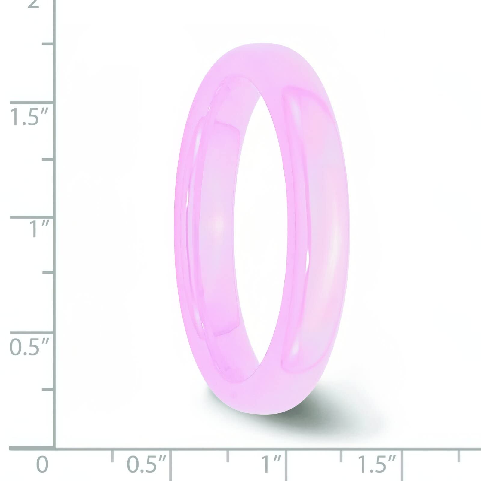 FindingKing 4mm Pink Ceramic Cancer Awareness Ring - Size 5 - Support Ribbon Jewelry for Survivors & Caregivers (Fundraising, Charity Events, Daily Wear)