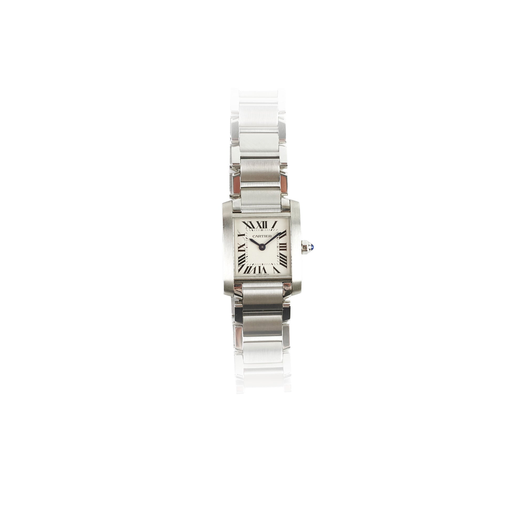 Cartier Ladies Tank Francaise 20mm Stainless Steel Watch - Luxury Women's Wristwatch for Business, Party & Everyday Wear