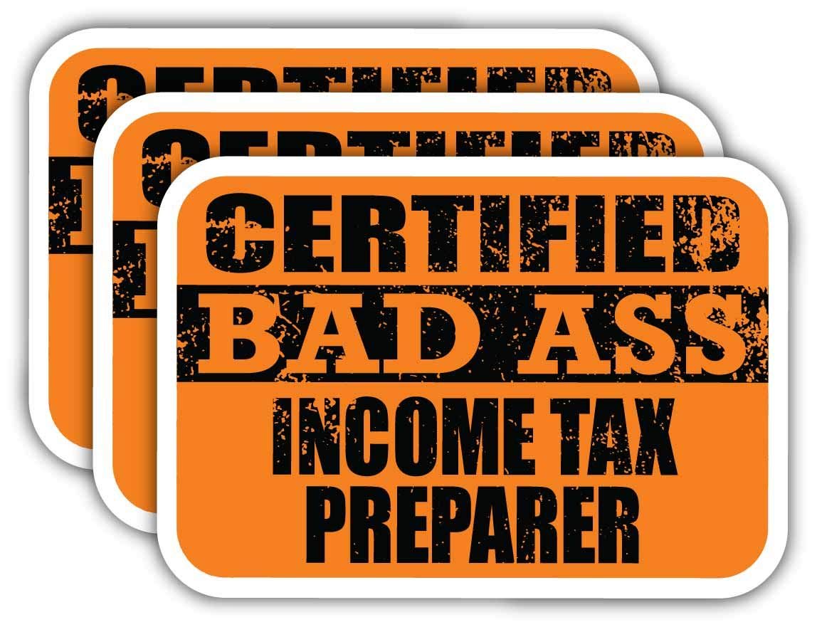 Certified Tax Preparer Stickers - Funny Job Gift for Laptops & Cars