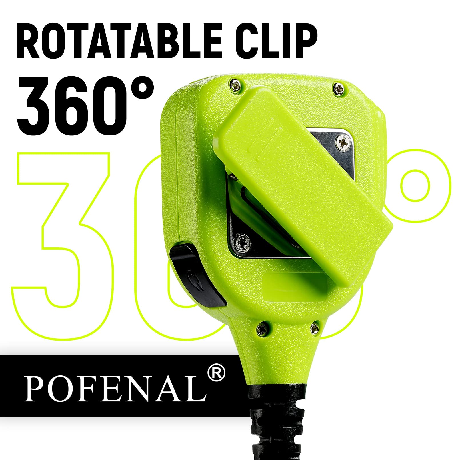 Waterproof Motorola XPR3500e/XPR3300e Speaker Mic - Noise Canceling Shoulder Microphone with 3.5mm Jack | DMR Two Way Radio Accessories (Green) | Perfect for Construction, Security & Outdoor Communication