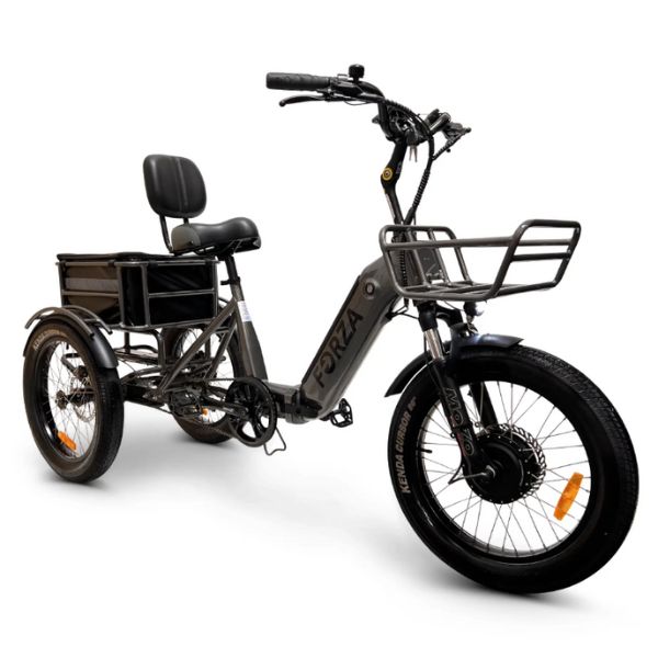 Go Bike FORZA Compact Foldable Electric Tricycle for Adults - 250W Motor, 20MPH, 30-50 Mile Range - Perfect for Commuting, Campus & Urban Transportation